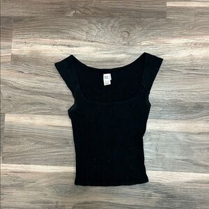 BDG Black Ribbed Tank Top